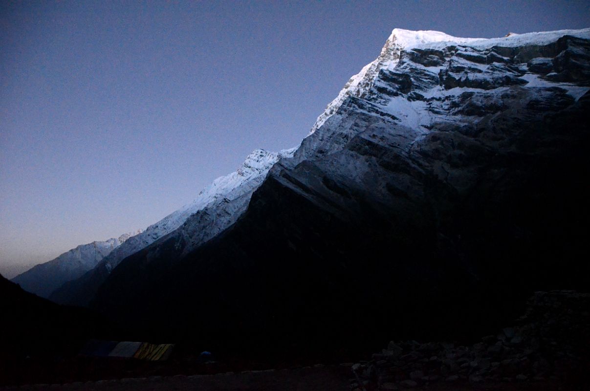 26 Tsaurabong Peak Before Sunrise From Italy Base Camp 3625m Around Dhaulagiri 